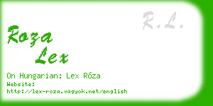roza lex business card